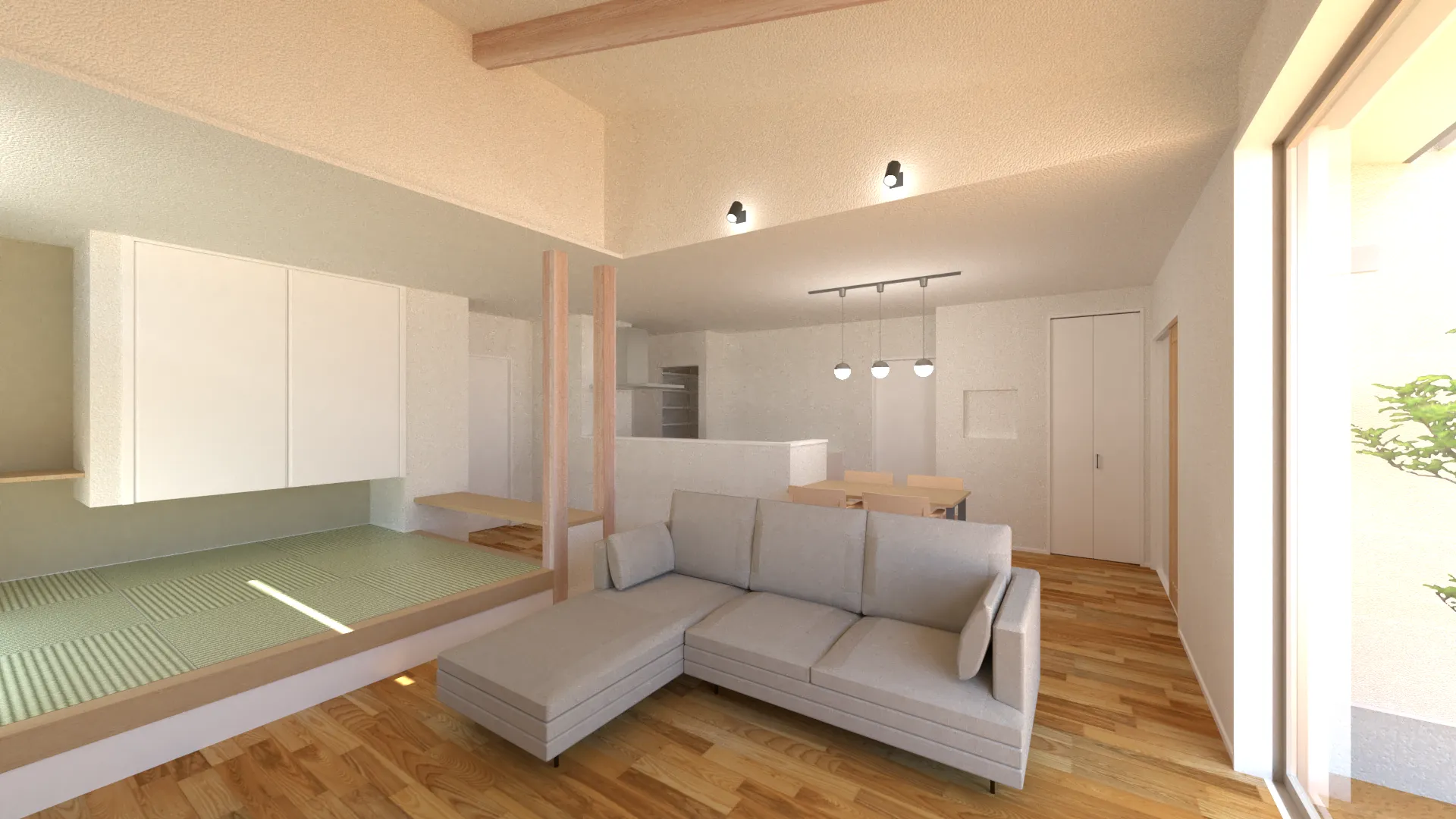 朝倉郡筑前町 東小田3区画2号地 新築平屋住宅の内観2