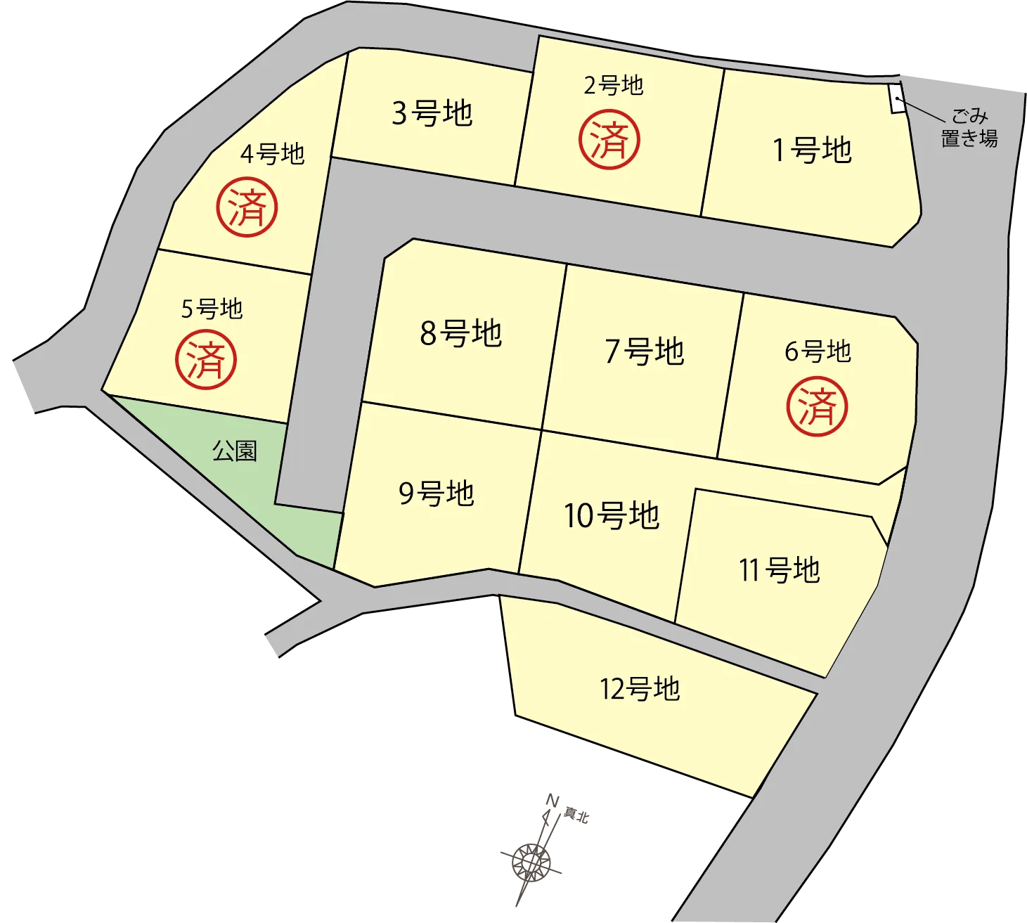 東小田12区画 区画図11月12日最新