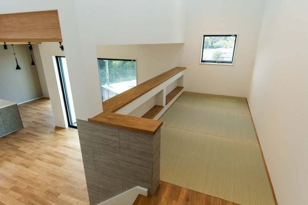 スキップフロアと広がる景色二階建施工事例｜福岡筑紫野市の悠建築工房ページの画像06