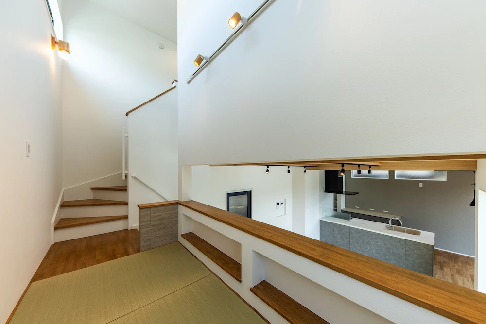 スキップフロアと広がる景色二階建施工事例｜福岡筑紫野市の悠建築工房ページの画像07