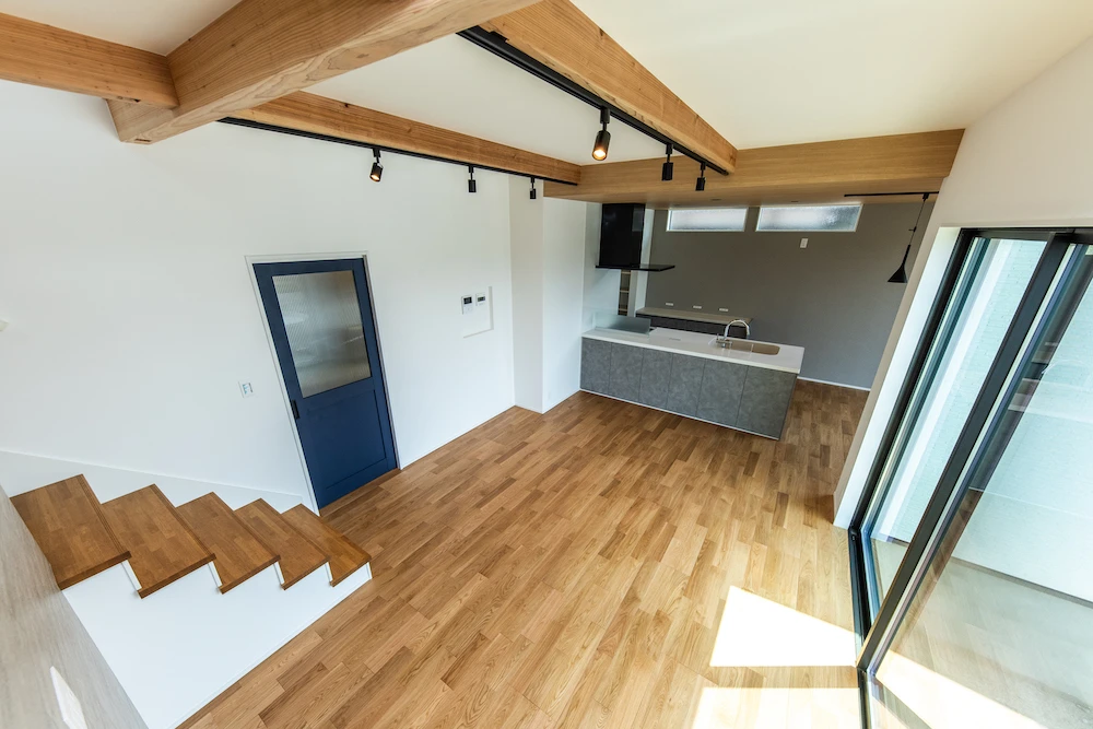 スキップフロアと広がる景色二階建施工事例｜福岡筑紫野市の悠建築工房ページの画像08