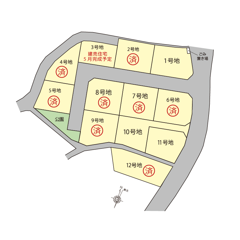 筑前町の土地のことなら悠建築工房｜東小田12区画新規分譲ページの画像02