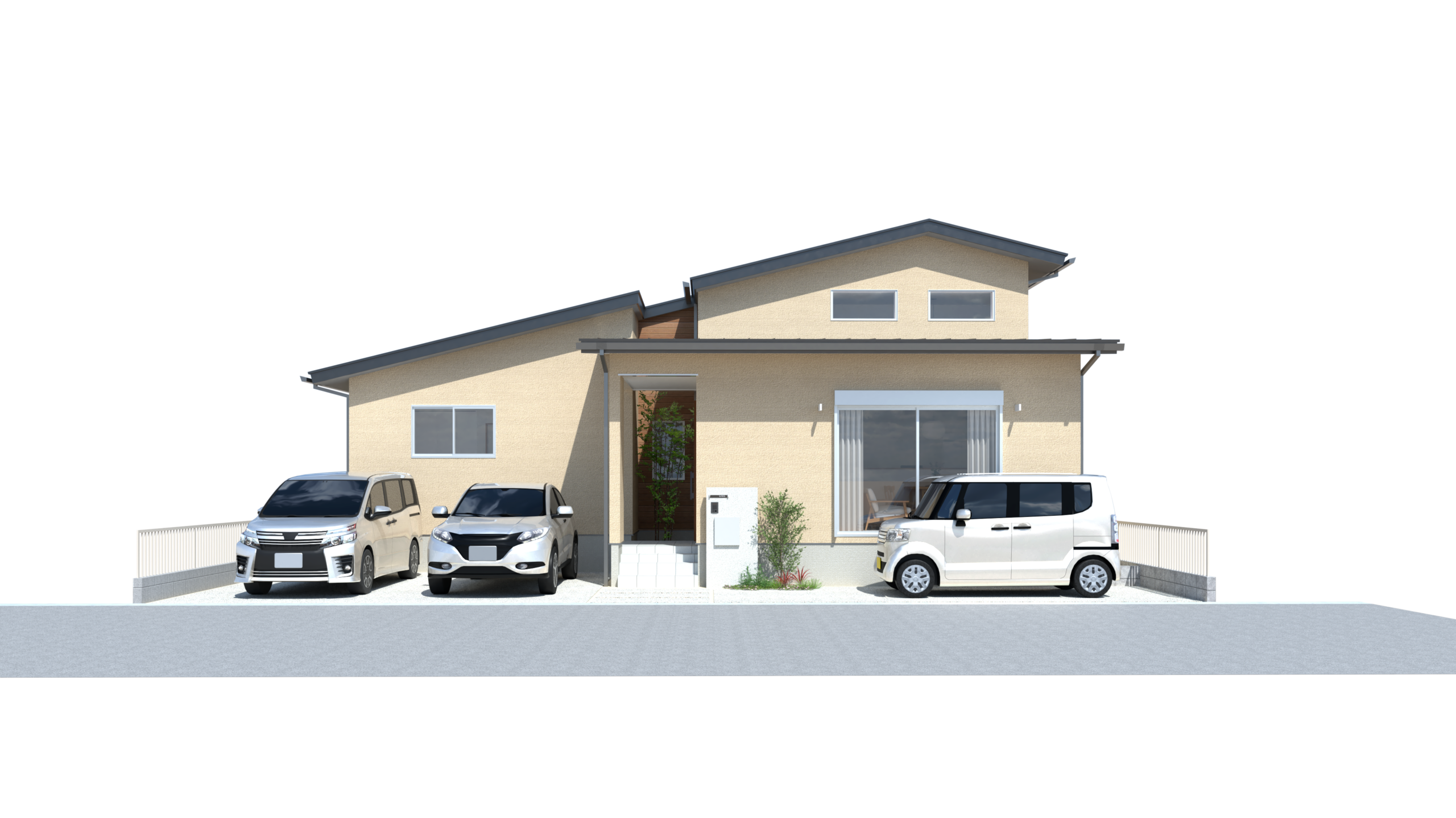 坪庭でつながる平屋の家　最終内覧会